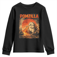 Pomzilla Dog Japanese Art Youth Sweatshirt Retro Vintage Dog Lover Pomeranian Pom Monster Kaiju