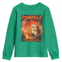 Pomzilla Dog Japanese Art Youth Sweatshirt Retro Vintage Dog Lover Pomeranian Pom Monster Kaiju