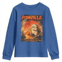 Pomzilla Dog Japanese Art Youth Sweatshirt Retro Vintage Dog Lover Pomeranian Pom Monster Kaiju