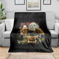 Hamster Deadlift Throw Blanket Funny Cute Rat Fitness Gym Weightlifting Meme