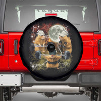 Hamster Deadlift Spare Tire Cover Funny Cute Rat Fitness Gym Weightlifting Meme