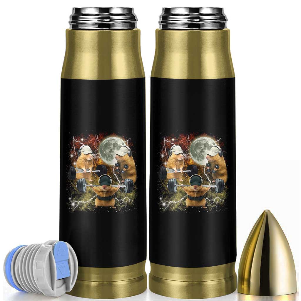 Hamster Deadlift Bullet Tumbler Funny Cute Rat Fitness Gym Weightlifting Meme