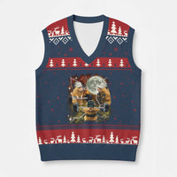 Hamster Deadlift V-Neck Knit Sweater Vest Funny Cute Rat Fitness Gym Weightlifting Meme