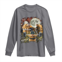 Hamster Deadlift Long Sleeve Shirt Funny Cute Rat Fitness Gym Weightlifting Meme
