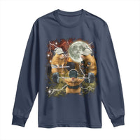 Hamster Deadlift Long Sleeve Shirt Funny Cute Rat Fitness Gym Weightlifting Meme
