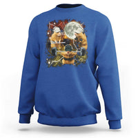 Hamster Deadlift Sweatshirt Funny Cute Rat Fitness Gym Weightlifting Meme