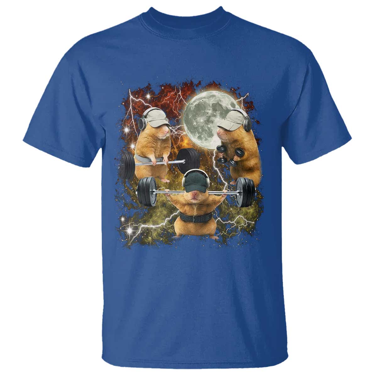 Hamster Deadlift T Shirt Funny Cute Rat Fitness Gym Weightlifting Meme