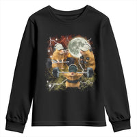 Hamster Deadlift Youth Sweatshirt Funny Cute Rat Fitness Gym Weightlifting Meme