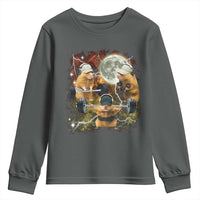 Hamster Deadlift Youth Sweatshirt Funny Cute Rat Fitness Gym Weightlifting Meme