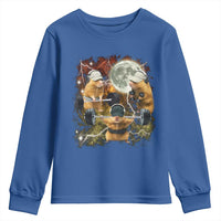 Hamster Deadlift Youth Sweatshirt Funny Cute Rat Fitness Gym Weightlifting Meme
