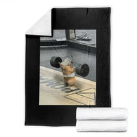 Hamster Gym Throw Blanket Funny Rat Workout Weightlifting Pump Cover