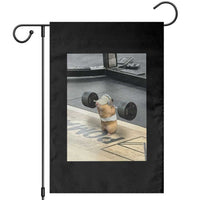 Hamster Gym Garden Flag Funny Rat Workout Weightlifting Pump Cover