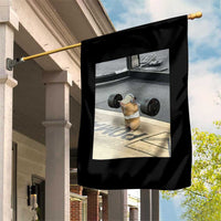 Hamster Gym Garden Flag Funny Rat Workout Weightlifting Pump Cover