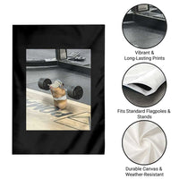 Hamster Gym Garden Flag Funny Rat Workout Weightlifting Pump Cover