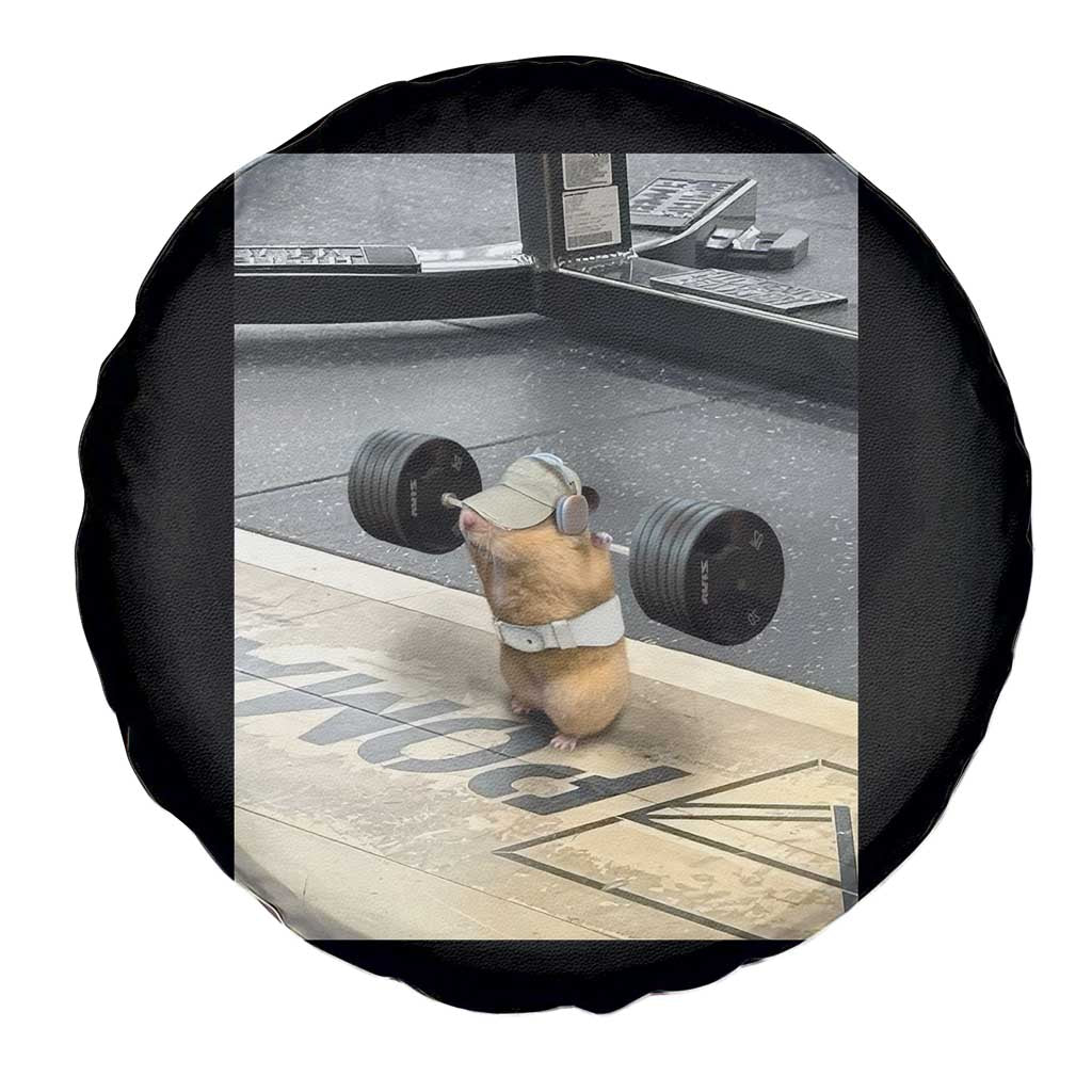 Hamster Gym Spare Tire Cover Funny Rat Workout Weightlifting Pump Cover