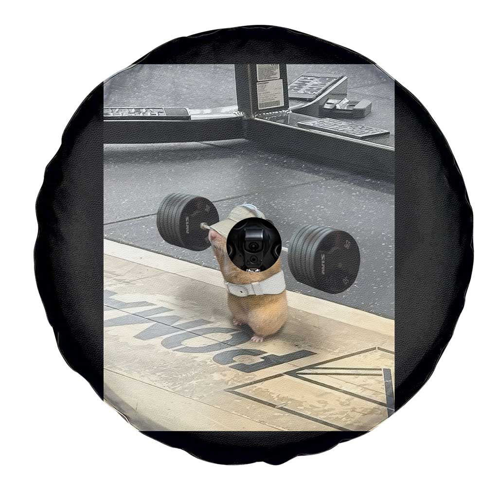 Hamster Gym Spare Tire Cover Funny Rat Workout Weightlifting Pump Cover