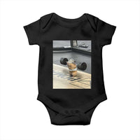 Hamster Gym Baby Onesie Funny Rat Workout Weightlifting Pump Cover