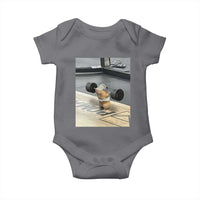 Hamster Gym Baby Onesie Funny Rat Workout Weightlifting Pump Cover