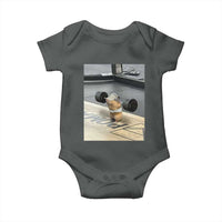 Hamster Gym Baby Onesie Funny Rat Workout Weightlifting Pump Cover