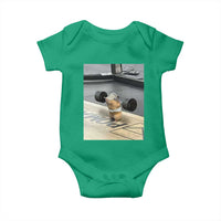 Hamster Gym Baby Onesie Funny Rat Workout Weightlifting Pump Cover