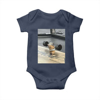 Hamster Gym Baby Onesie Funny Rat Workout Weightlifting Pump Cover
