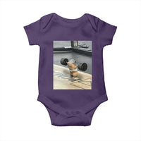 Hamster Gym Baby Onesie Funny Rat Workout Weightlifting Pump Cover