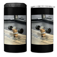 Hamster Gym 4 in 1 Can Cooler Tumbler Funny Rat Workout Weightlifting Pump Cover