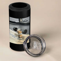 Hamster Gym 4 in 1 Can Cooler Tumbler Funny Rat Workout Weightlifting Pump Cover
