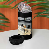 Hamster Gym 4 in 1 Can Cooler Tumbler Funny Rat Workout Weightlifting Pump Cover