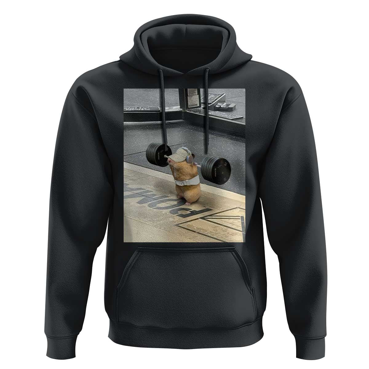 Hamster Gym Hoodie Funny Rat Workout Weightlifting Pump Cover