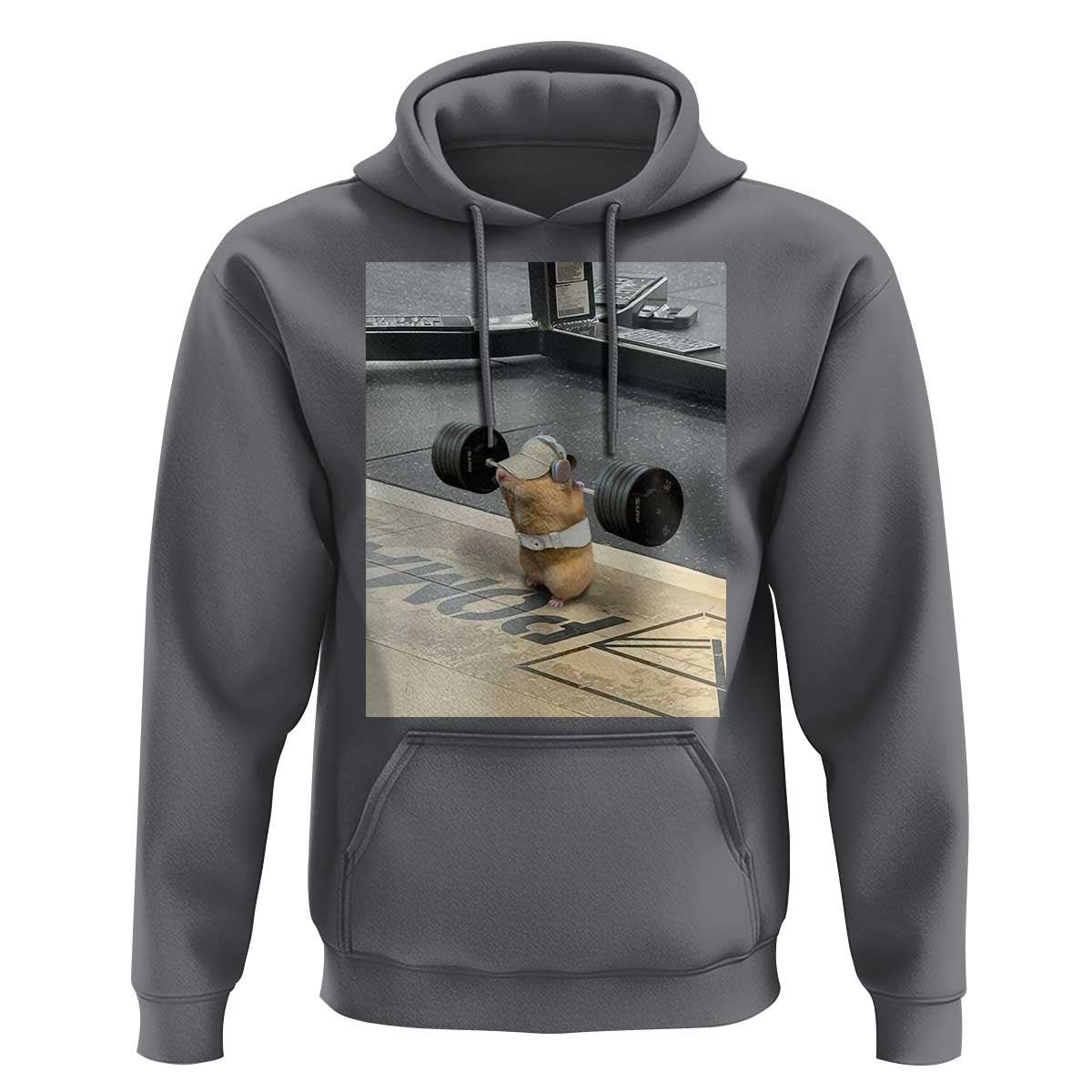 Hamster Gym Hoodie Funny Rat Workout Weightlifting Pump Cover