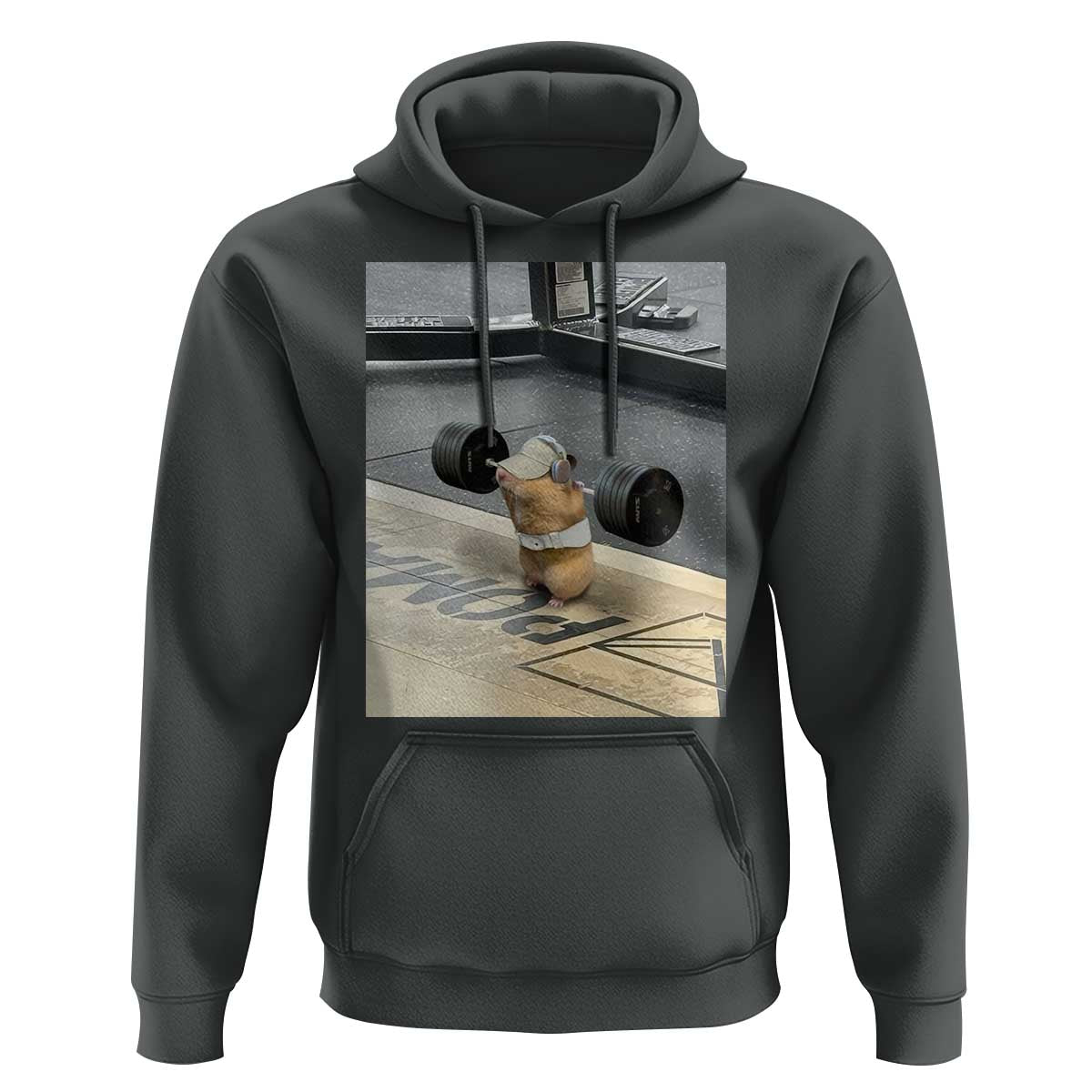 Hamster Gym Hoodie Funny Rat Workout Weightlifting Pump Cover