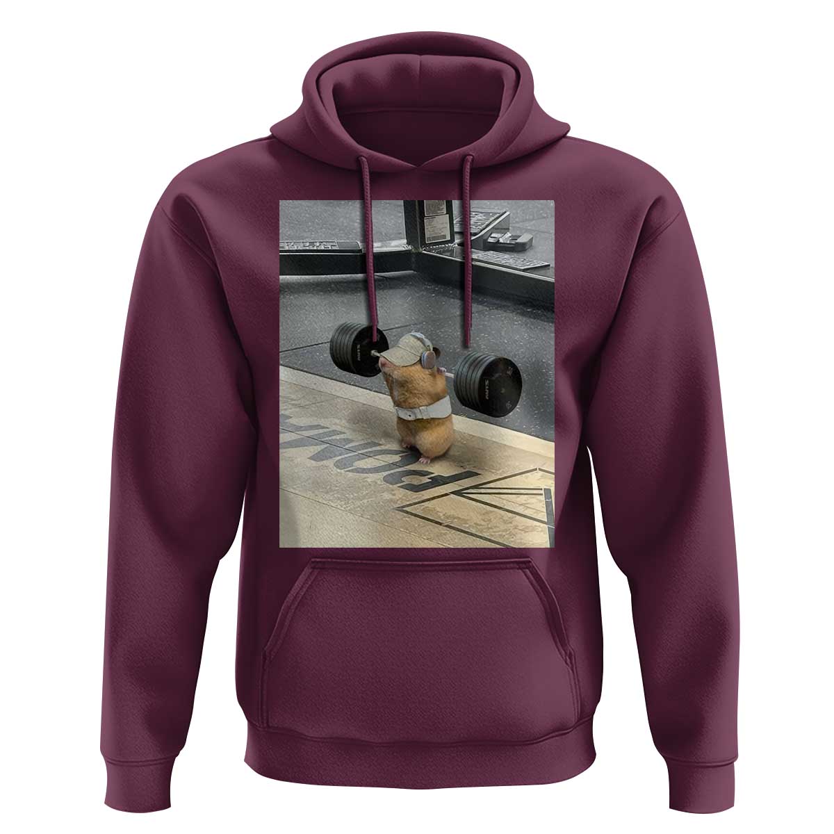 Hamster Gym Hoodie Funny Rat Workout Weightlifting Pump Cover