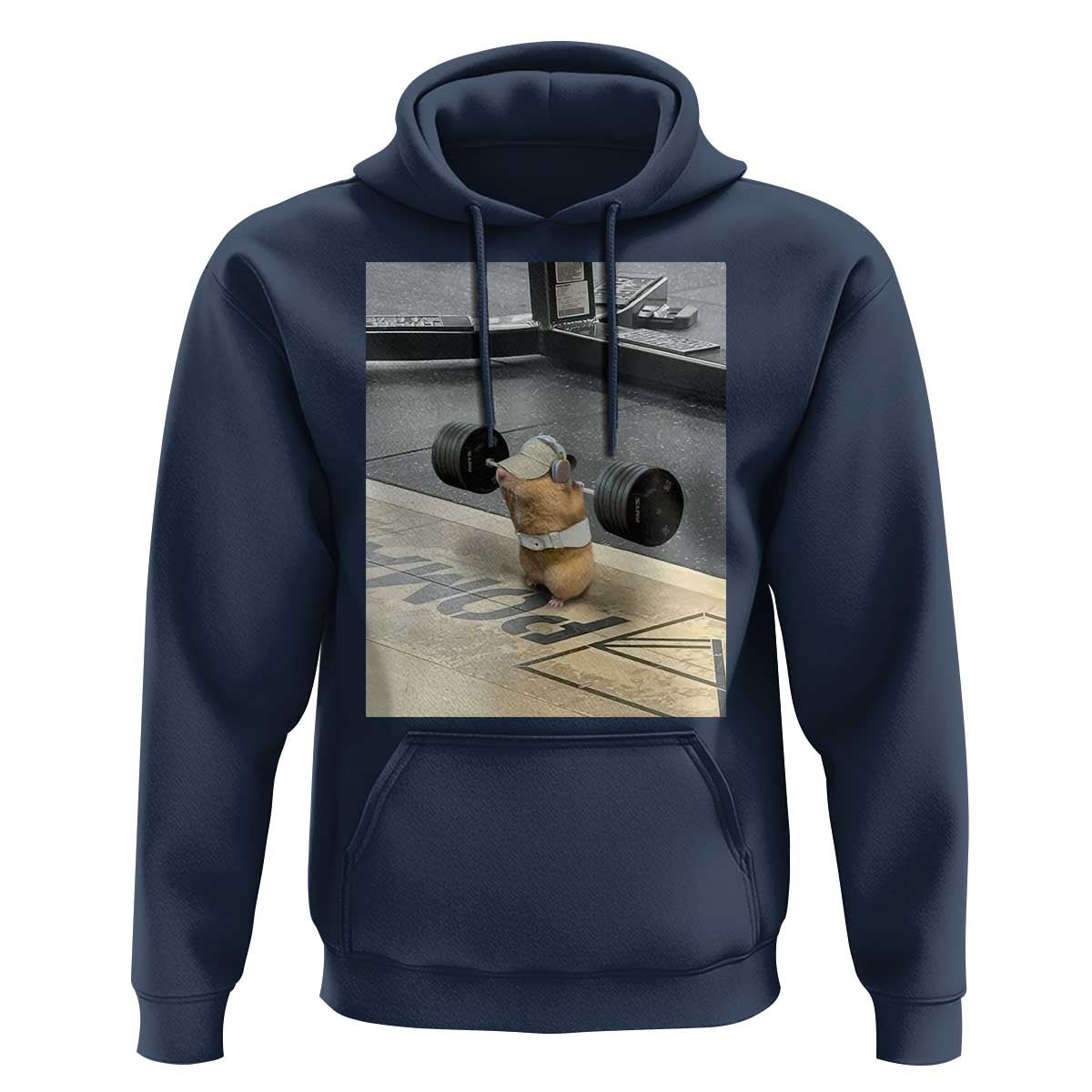 Hamster Gym Hoodie Funny Rat Workout Weightlifting Pump Cover