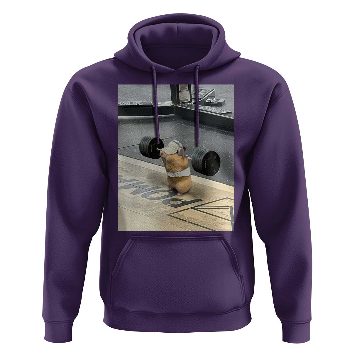 Hamster Gym Hoodie Funny Rat Workout Weightlifting Pump Cover