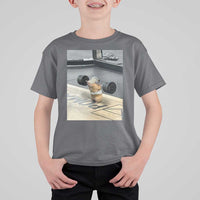 Hamster Gym T Shirt For Kid Funny Rat Workout Weightlifting Pump Cover