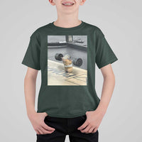Hamster Gym T Shirt For Kid Funny Rat Workout Weightlifting Pump Cover