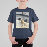 Hamster Gym T Shirt For Kid Funny Rat Workout Weightlifting Pump Cover