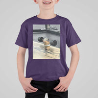 Hamster Gym T Shirt For Kid Funny Rat Workout Weightlifting Pump Cover