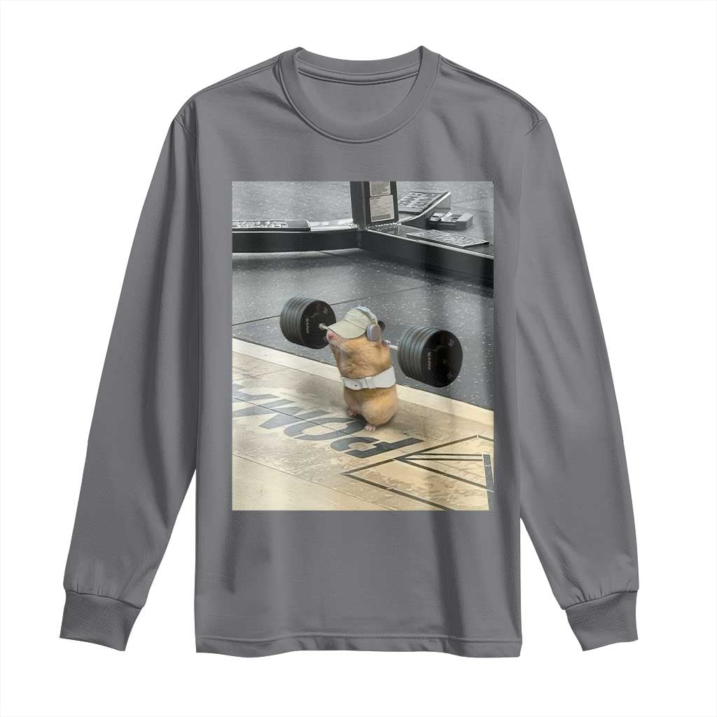 Hamster Gym Long Sleeve Shirt Funny Rat Workout Weightlifting Pump Cover