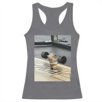 Hamster Gym Racerback Tank Top Funny Rat Workout Weightlifting Pump Cover