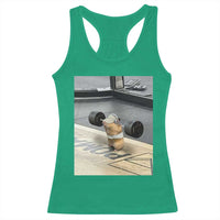 Hamster Gym Racerback Tank Top Funny Rat Workout Weightlifting Pump Cover