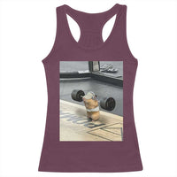 Hamster Gym Racerback Tank Top Funny Rat Workout Weightlifting Pump Cover
