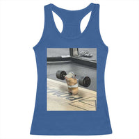 Hamster Gym Racerback Tank Top Funny Rat Workout Weightlifting Pump Cover