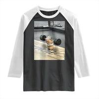 Hamster Gym Raglan Shirt Funny Rat Workout Weightlifting Pump Cover