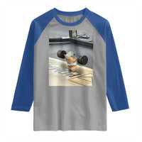 Hamster Gym Raglan Shirt Funny Rat Workout Weightlifting Pump Cover