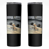 Hamster Gym Skinny Tumbler Funny Rat Workout Weightlifting Pump Cover