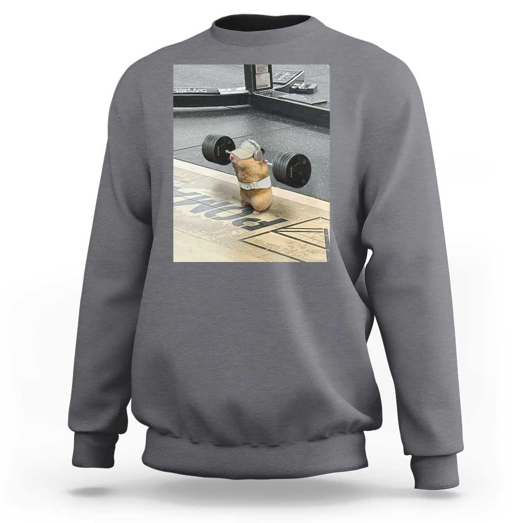Hamster Gym Sweatshirt Funny Rat Workout Weightlifting Pump Cover