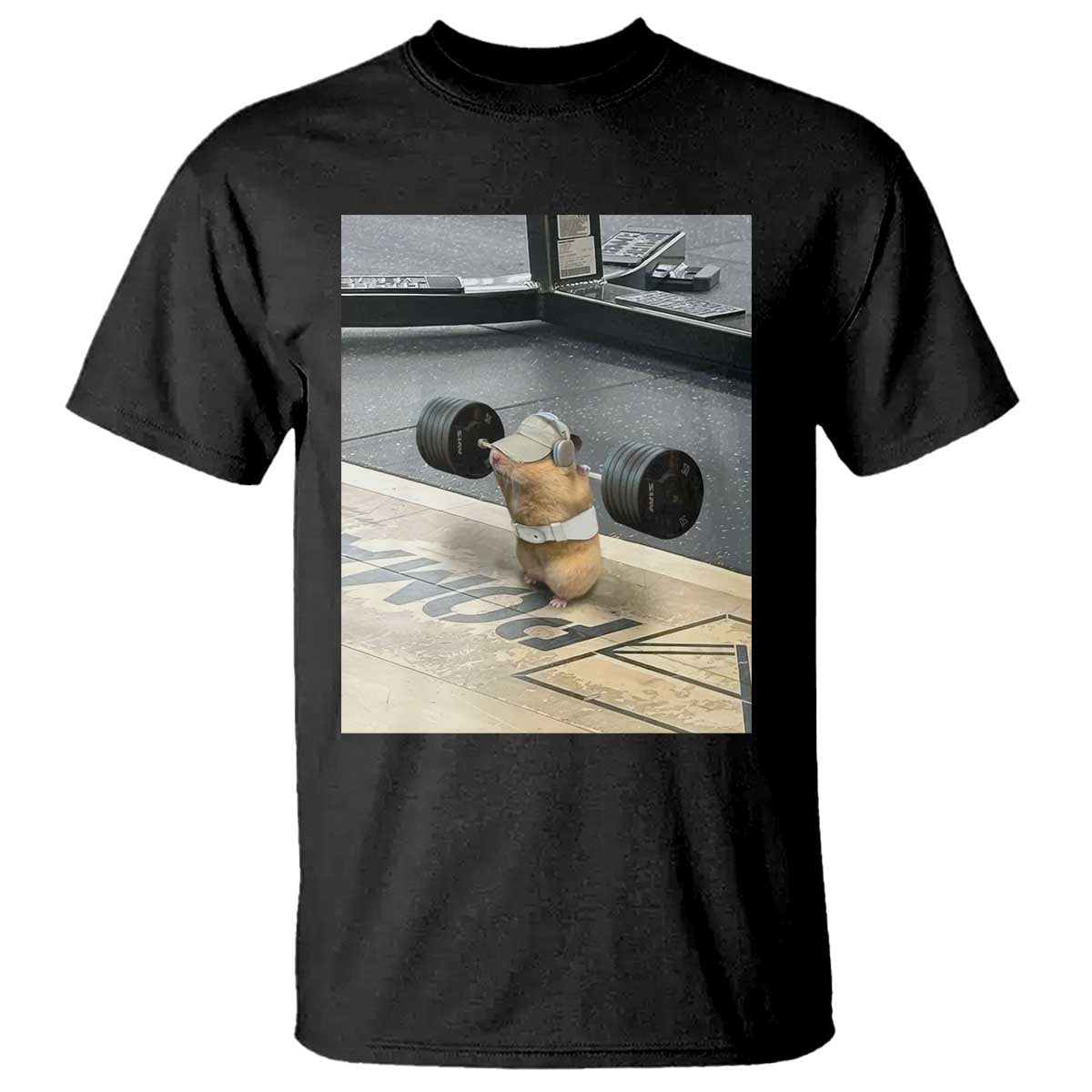 Hamster Gym T Shirt Funny Rat Workout Weightlifting Pump Cover