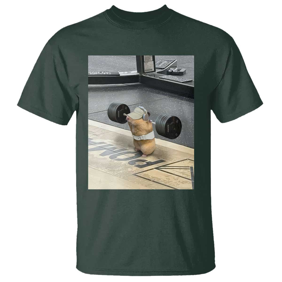 Hamster Gym T Shirt Funny Rat Workout Weightlifting Pump Cover